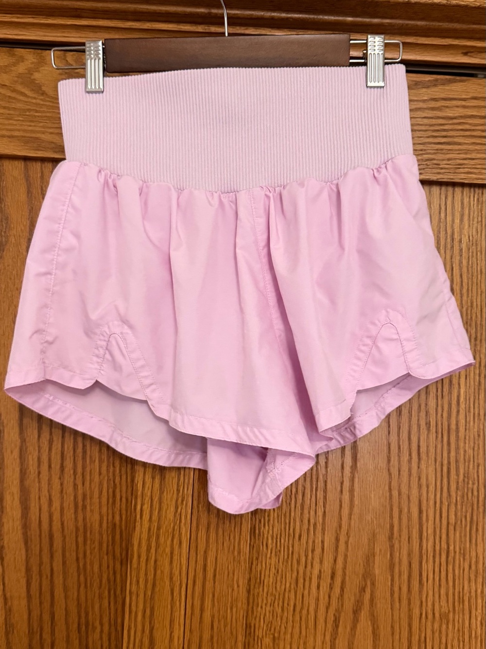 Free People Light Pink Skort-Style Athletic Shorts